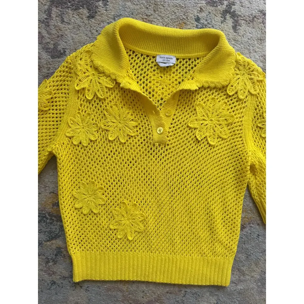 Kate Spade Crochet Knit Sweater & Midi Skirt SET